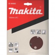 Makita D-54592 Диск шлифовальный 15 отверстий коричневый 150мм A60 10шт